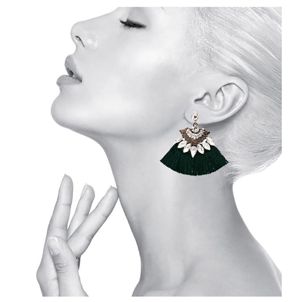 Black Tassel Earrings - NWT